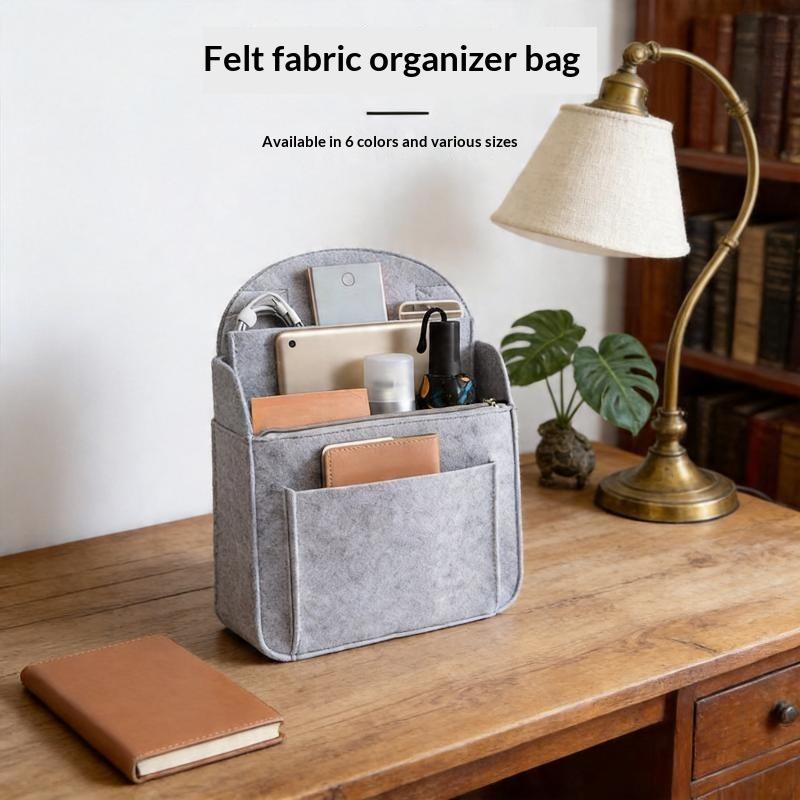 Backpack Insert Organizer - フェルト製バックパックオーガナイザーインサート、多区画バッグインバッグライナー、大容量軽量仕切り、旅行、学校、収納用