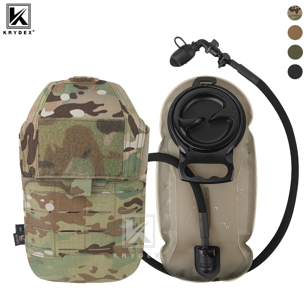 Hydration Pack Outdoor - KRYDEX タクティカル 1.5L 50オンス ハイドレーションブラダーポーチ ロープロファイル