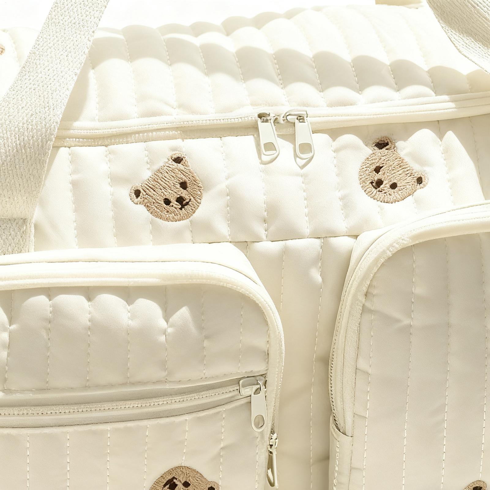 ベビーおむつバッグ漫画クマママショルダーバッグキルティングベ - Backpack Diaper Bag のレビューと価格