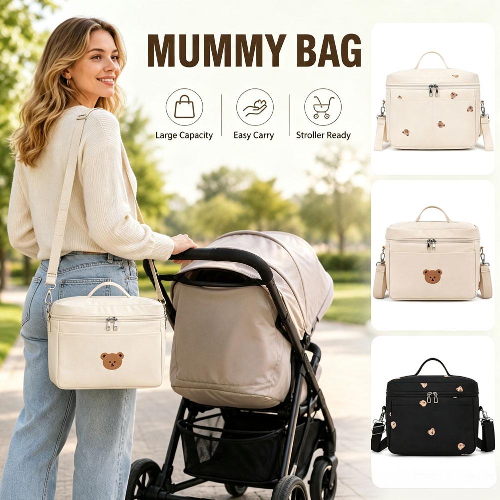 かわいいクマ柄ボトルクーラーバッグ 保温・断熱機能付き ベビ - Backpack Diaper Bag のレビューと価格